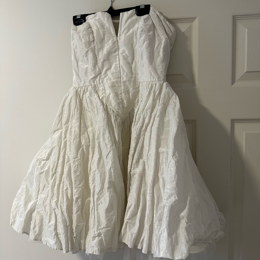White Nicole Miller Strapless mini dress
